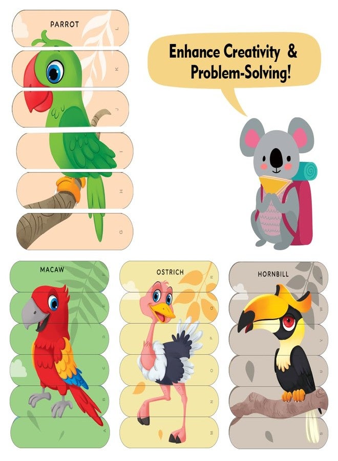 THE BOOK TREE Birds Stick Puzzle | 24pcs Double-Sided Cardboard Puzzles | 8 Fun Bird-Themed Puzzles for Learning & Play | Boosts Creativity & Focus | Ideal for Ages 3+ - Image 2